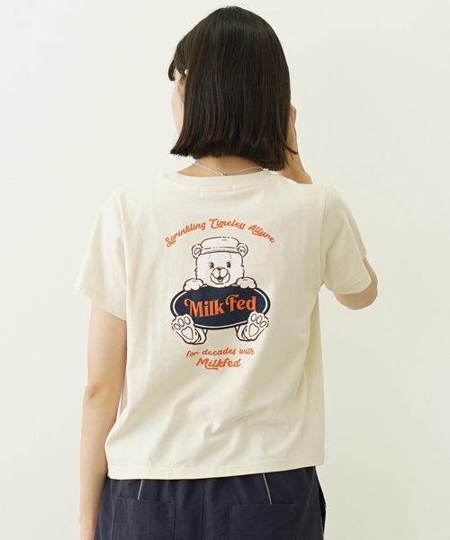 MILKFED.(ミルクフェド)の「BEAR COMPACT S/S TEE(Tシャツ/カットソー・レディース・オフホワイト/チャコール/ライトパープル・S/M)」の21枚目の写真