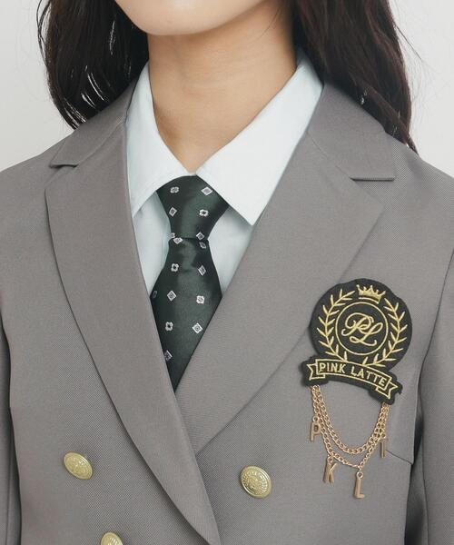 PINK-latte（ピンクラテ）の「【オケージョン・フォーマル】ダブル ジャケット（テーラードジャケット・キッズ・ネイビー/ベージュ/グレー・16/02/15 ）」の7枚目の写真