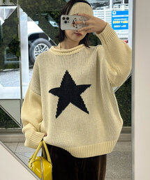 CIAOPANIC | ロールネック星柄ニットプルオーバー(ニット/セーター)