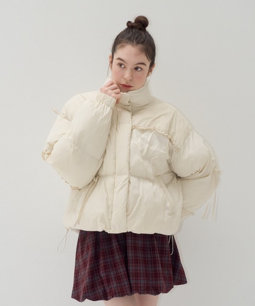 muguet（ミュゲ）の「リボンダウンジャケット（ダウンジャケット