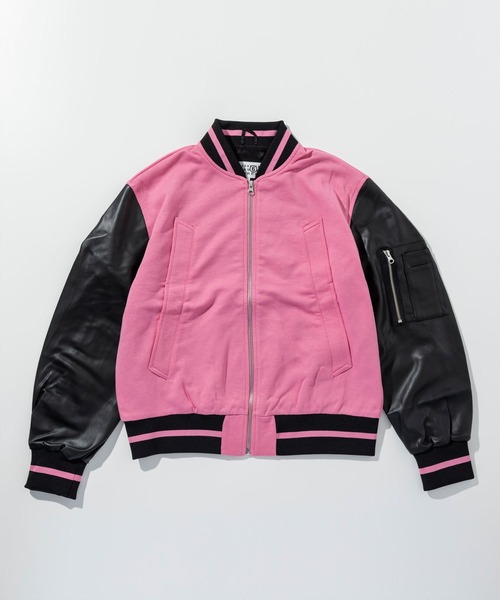 MM6 Maison Margiela(エムエムシックス メゾン マルジェラ)の「MM6 Maison Margiela(エムエムシックス メゾン マルジェラ)Kids & Junior バックブランドロゴジップアップブルゾン(ブルゾン・キッズ・ピンク/ライトグリーン・14Y/16Y/12Y)」の14枚目の写真