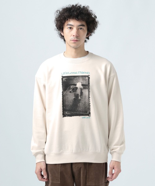 BAYFLOW（ベイフロー）の「裏毛フォトスウェット（スウェット・メンズ・ブラック/オフホワイト/グレー・MEDIUM/LARGE）」の8枚目の写真