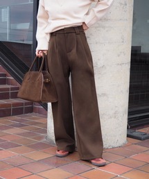 double tuck wide pants /ハイウエストダブルタックワイド パンツ