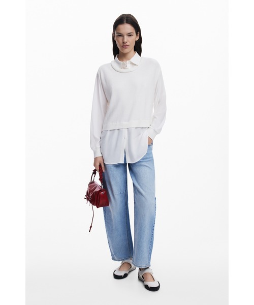 Desigual(デシグアル)の「HITE シャツロングスリーブ(シャツ/ブラウス・レディース・ホワイト・M/S/XS/XL/L)」の3枚目の写真