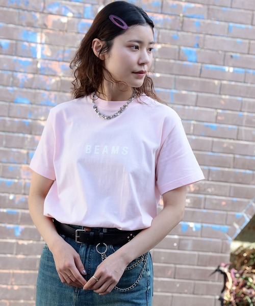 BEAMS（ビームス）の「BEAMS / ロゴ Tシャツ 25SS（Tシャツ/カットソー・レディース・ピンク/ブルー・LARGE/SMALL/XX-LARGE/X-LARGE/MEDIUM）」の2枚目の写真