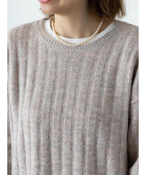 Lugnoncure（ルノンキュール）の「ふわふわワイドリブニット（ニット/セーター・レディース・ベージュ/グレー/チャコールグレー/レッド・F）」の18枚目の写真