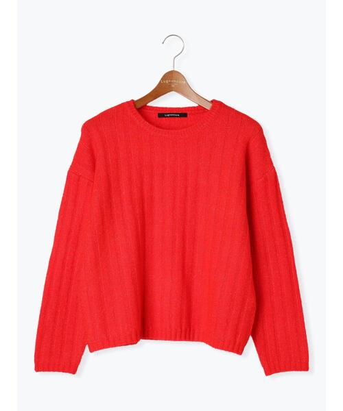 Lugnoncure（ルノンキュール）の「ふわふわワイドリブニット（ニット/セーター・レディース・ベージュ/グレー/チャコールグレー/レッド・F）」の20枚目の写真