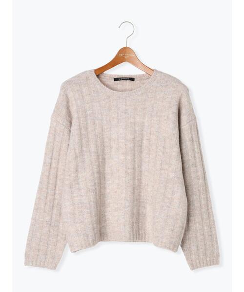 Lugnoncure（ルノンキュール）の「ふわふわワイドリブニット（ニット/セーター・レディース・ベージュ/グレー/チャコールグレー/レッド・F）」の21枚目の写真