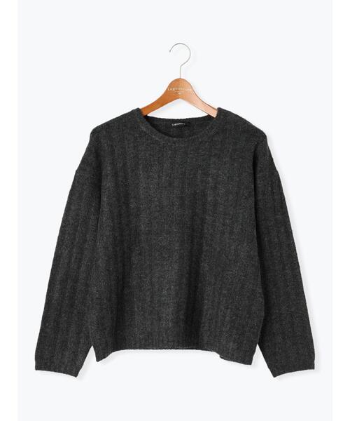 Lugnoncure（ルノンキュール）の「ふわふわワイドリブニット（ニット/セーター・レディース・ベージュ/グレー/チャコールグレー/レッド・F）」の22枚目の写真