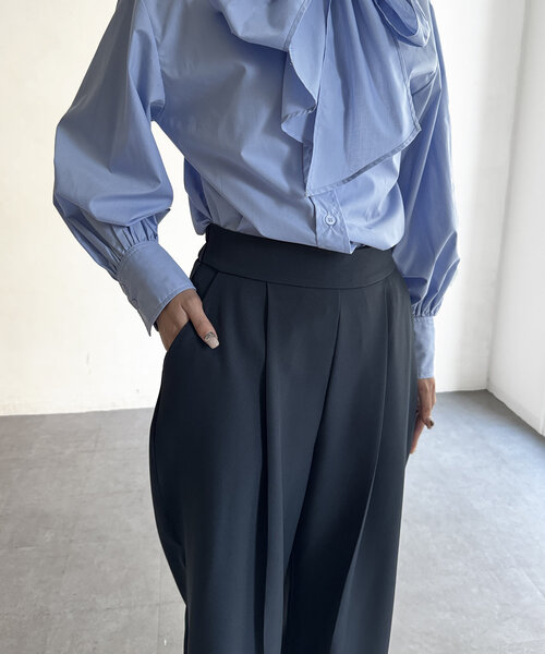 Chez toi（シェトワ）の「【セレモニー対応可】ワイドパンツ（その他パンツ・レディース・ネイビー/ブラック/アイボリー・FREE）」の15枚目の写真