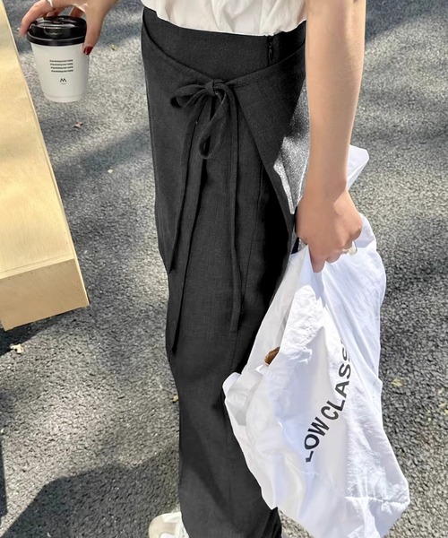 セール】巻きスカート付きレイヤードパンツ（その他パンツ