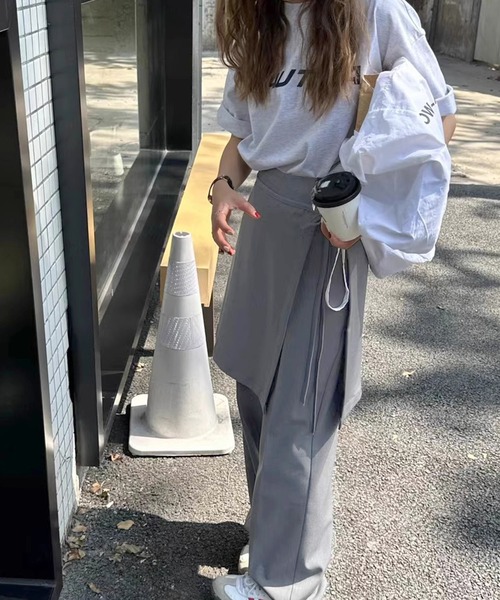 スカート Kurobuta セール】巻きスカート付きレイヤードパンツ（その他パンツ