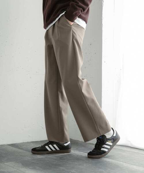 SENSE OF PLACE by URBAN RESEARCH(センスオブプレイスバイアーバンリサーチ)の「『イージーケア』ダブルタックワイドパンツ(その他パンツ・メンズ・チャコールグレー/ブラック/ライトベージュ/カーキ・SMALL/MEDIUM/LARGE)」の7枚目の写真