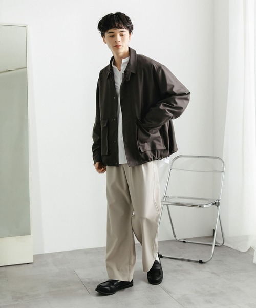 SENSE OF PLACE by URBAN RESEARCH(センスオブプレイスバイアーバンリサーチ)の「『イージーケア』ダブルタックワイドパンツ(その他パンツ・メンズ・チャコールグレー/ブラック/ライトベージュ/カーキ・SMALL/MEDIUM/LARGE)」の14枚目の写真