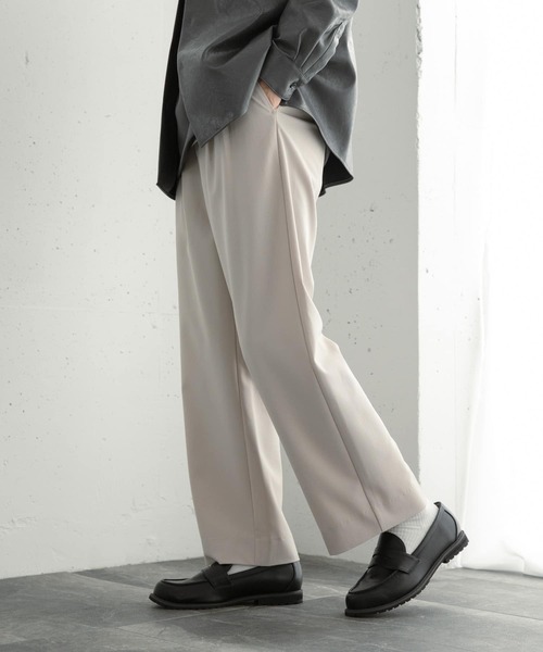 SENSE OF PLACE by URBAN RESEARCH(センスオブプレイスバイアーバンリサーチ)の「『イージーケア』ダブルタックワイドパンツ(その他パンツ・メンズ・チャコールグレー/ブラック/ライトベージュ/カーキ・SMALL/MEDIUM/LARGE)」の20枚目の写真