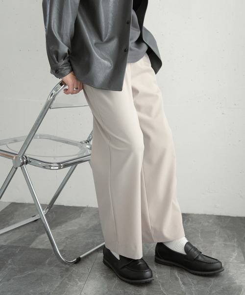 SENSE OF PLACE by URBAN RESEARCH(センスオブプレイスバイアーバンリサーチ)の「『イージーケア』ダブルタックワイドパンツ(その他パンツ・メンズ・チャコールグレー/ブラック/ライトベージュ/カーキ・SMALL/MEDIUM/LARGE)」の21枚目の写真