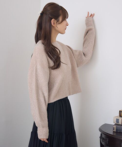 RETRO GIRL(レトロガール)の「ラメシャギーPO(ニット/セーター・レディース・チャコールグレー/イエロー/ライトグレー/ピンク・FREE)」の18枚目の写真