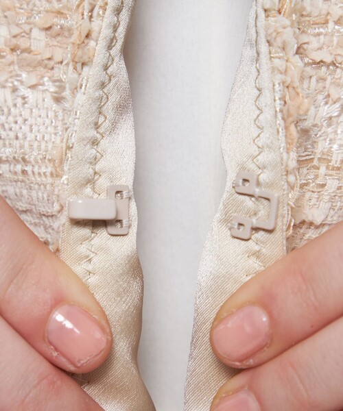 EPOCA（エポカ）の「ファンシーツィード ノーカラージャケット（ノーカラージャケット・レディース・ネイビー/ベージュ/ブルー・38/40/42）」の17枚目の写真