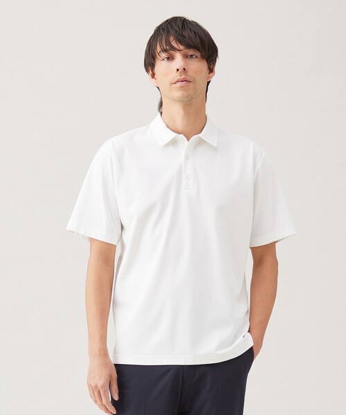 UNFILO(アンフィーロ)の「スマート ストレッチ ポロTEE(Tシャツ/カットソー・メンズ・ホワイト系/グレー系/ネイビー系/ブラック系/ブラック系1・X-LARGE/LARGE/SMALL/MEDIUM)」の2枚目の写真