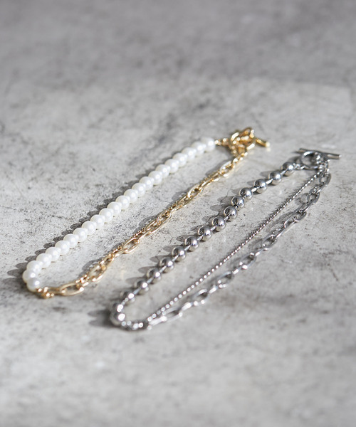 VIS（ビス）の「アソートミックスチェーンネックレス（ネックレス・レディース・シルバー/ゴールド・FREE）」の8枚目の写真