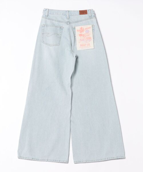 BILLABONG（ビラボン）の「BILLABONG/ビラボン WIDE BUGGY DENIM ロンパン BF013-712（デニムパンツ・レディース・ライトブルー・L/M/S）」の8枚目の写真
