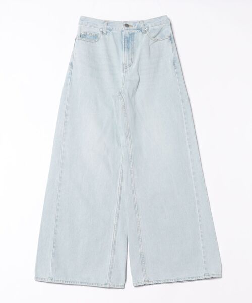 BILLABONG（ビラボン）の「BILLABONG/ビラボン WIDE BUGGY DENIM ロンパン BF013-712（デニムパンツ・レディース・ライトブルー・L/M/S）」の9枚目の写真