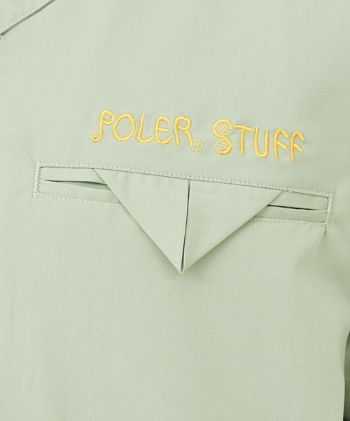 POLeR（ポーラー）の「【POLeR/ポーラー】TOURIST SHIRT/スーベニア/ボーリング/6分袖開襟シャツ（シャツ/ブラウス・メンズ・ブラック/グレイッシュブルー/セージグリーン・M/L）」の22枚目の写真