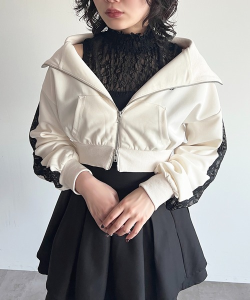 apres jour（アプレジュール）の「レースタートルノースリーブインナー（Tシャツ/カットソー・レディース・ブラック/アイボリー/ライトブルー/オフホワイト・フリー）」の22枚目の写真