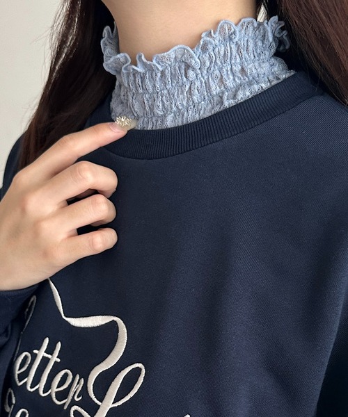 apres jour（アプレジュール）の「レースタートルノースリーブインナー（Tシャツ/カットソー・レディース・ブラック/アイボリー/ライトブルー/オフホワイト・フリー）」の17枚目の写真