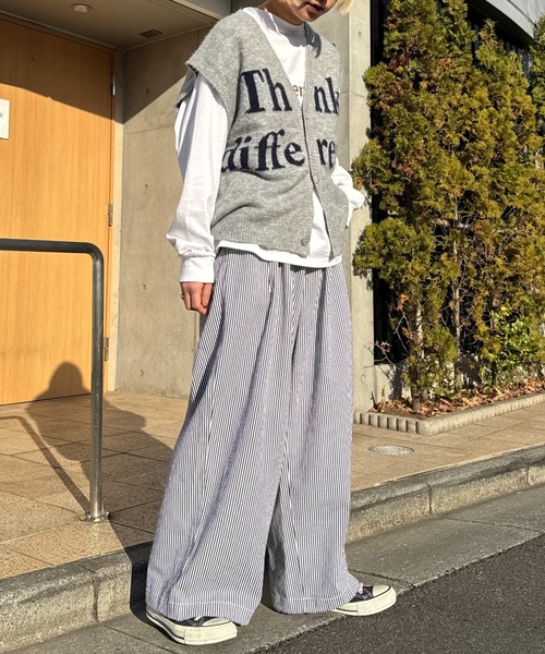 CIAOPANIC TYPY（チャオパニックティピー）の「【UNISEX】ヒッコリーボリュームパンツ（その他パンツ・メンズ・ブルー/ブラウン/ブラック・MEDIUM/LARGE）」の18枚目の写真