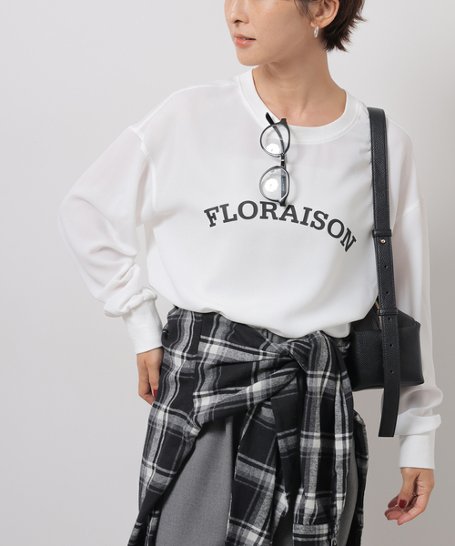 《再入荷！》バックボタンがアクセント。ジョーゼットロゴロンTEE（シャツ/ブラウス）｜JOURNAL STANDARD relume（ジャーナルスタンダード レリューム）