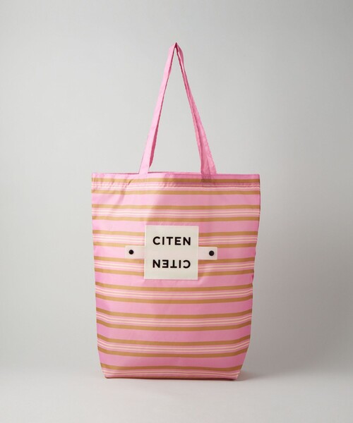 CITEN（シテン）の「＜CITEN＞くるくるパッチンボーダー（エコバッグ/サブバッグ・レディース・ネイビー/ケリーグリーン/ピンク・FREE）」の18枚目の写真