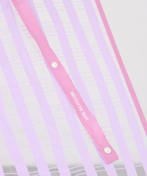 BIRTHDAY BAR（バースデイバー）の「クリアアンブレラ　STRIPED CHECK（長傘・レディース・イエロー/ピンク/ブルー系その他/アイボリー/バイオレット/グレー/ネイビー・0）」の22枚目の写真