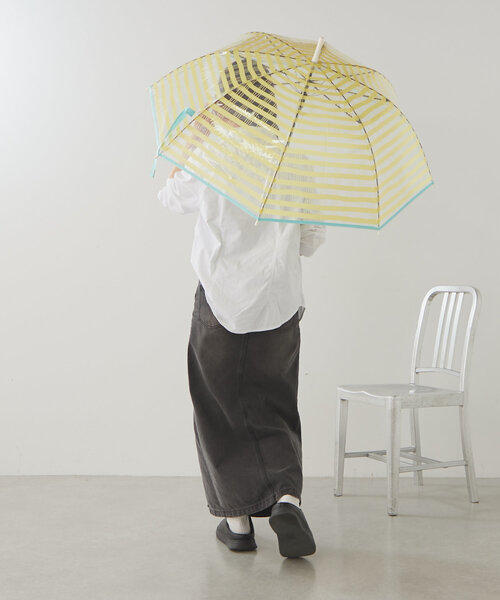 BIRTHDAY BAR（バースデイバー）の「クリアアンブレラ　STRIPED CHECK（長傘・レディース・イエロー/ピンク/ブルー系その他/アイボリー/バイオレット/グレー/ネイビー・0）」の20枚目の写真