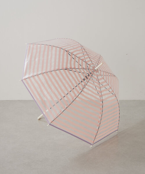 BIRTHDAY BAR（バースデイバー）の「クリアアンブレラ　STRIPED CHECK（長傘・レディース・イエロー/ピンク/ブルー系その他/アイボリー/バイオレット/グレー/ネイビー・0）」の13枚目の写真