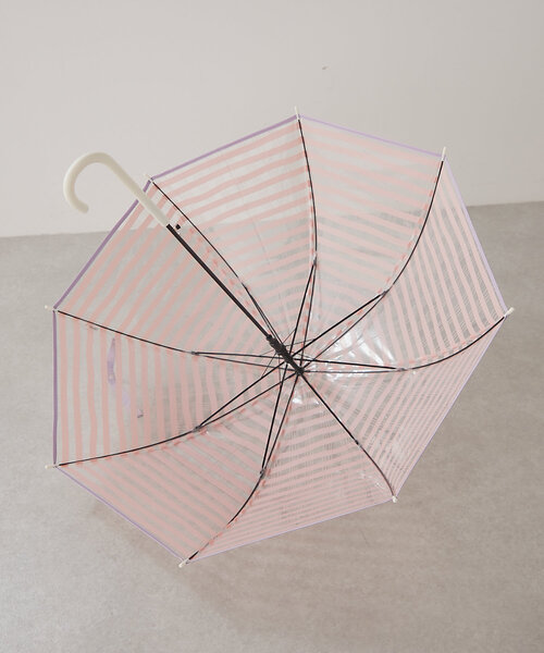 BIRTHDAY BAR（バースデイバー）の「クリアアンブレラ　STRIPED CHECK（長傘・レディース・イエロー/ピンク/ブルー系その他/アイボリー/バイオレット/グレー/ネイビー・0）」の12枚目の写真