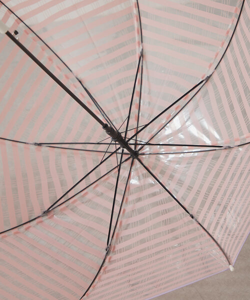 BIRTHDAY BAR（バースデイバー）の「クリアアンブレラ　STRIPED CHECK（長傘・レディース・イエロー/ピンク/ブルー系その他/アイボリー/バイオレット/グレー/ネイビー・0）」の9枚目の写真