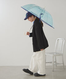 Actually（アクチュアリー）の「クリアアンブレラ　STRIPED CHECK（長傘）」