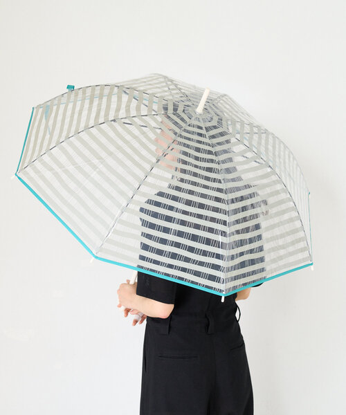BIRTHDAY BAR（バースデイバー）の「クリアアンブレラ　STRIPED CHECK（長傘・レディース・イエロー/ピンク/ブルー系その他/アイボリー/バイオレット/グレー/ネイビー・0）」の3枚目の写真