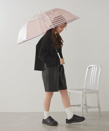 BIRTHDAY BAR | クリアアンブレラ　STRIPED CHECK(長傘)