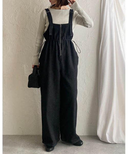 PASTERIP オーバーオール　デニム オーバーオール パンツ サロペット 楽天市場】クロップド デニム サロペットパンツ レディース