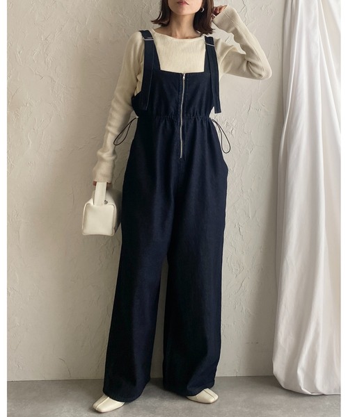 PASTERIP オーバーオール　デニム オーバーオール パンツ サロペット 楽天市場】クロップド デニム サロペットパンツ レディース