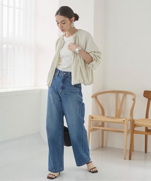 ANGIE（アンジー）の「バルーンギャザーブルゾン（ブルゾン・レディース・ダークグリーン/オフホワイト/グリーン系その他・FREE）」の5枚目の写真