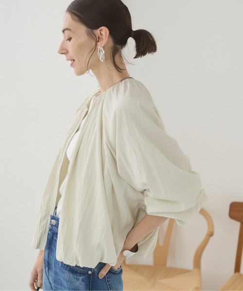 ANGIE（アンジー）の「バルーンギャザーブルゾン（ブルゾン・レディース・ダークグリーン/オフホワイト/グリーン系その他・FREE）」の14枚目の写真