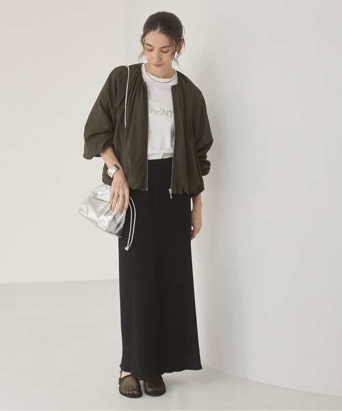 ANGIE（アンジー）の「バルーンギャザーブルゾン（ブルゾン・レディース・ダークグリーン/オフホワイト/グリーン系その他・FREE）」の6枚目の写真