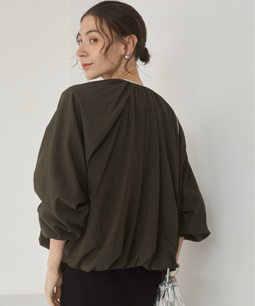 ANGIE（アンジー）の「バルーンギャザーブルゾン（ブルゾン・レディース・ダークグリーン/オフホワイト/グリーン系その他・FREE）」の21枚目の写真