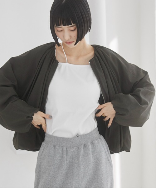 ANGIE(アンジー)の「バルーンギャザーブルゾン(ブルゾン・レディース・ダークグリーン/オフホワイト/グリーン系その他・FREE)」の16枚目の写真