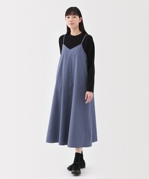 婦人 乾きやすい ブロードキャミソールワンピース