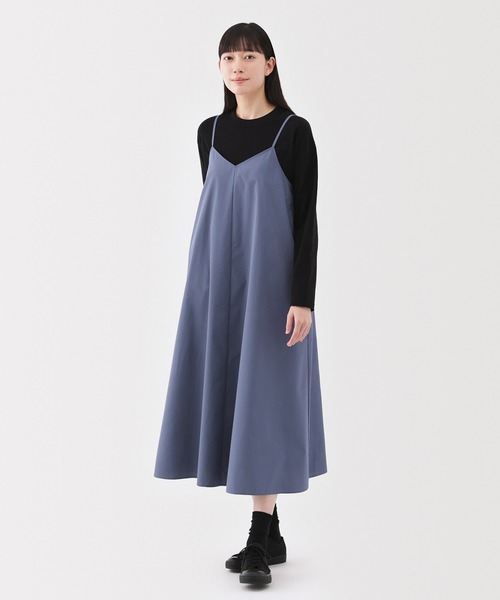 無印良品（ムジルシリョウヒン）の「婦人　乾きやすい　ブロードキャミソールワンピース（ワンピース・レディース・グレー系/ブルー系/ブラック・XL/L/M/S）」の3枚目の写真