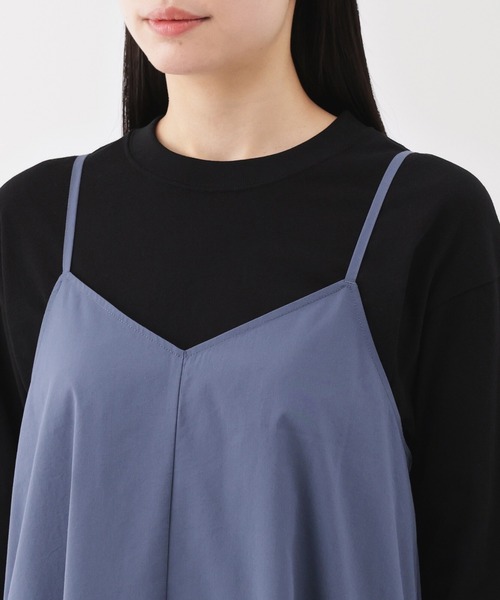 無印良品（ムジルシリョウヒン）の「婦人　乾きやすい　ブロードキャミソールワンピース（ワンピース・レディース・グレー系/ブルー系/ブラック・XL/L/M/S）」の9枚目の写真